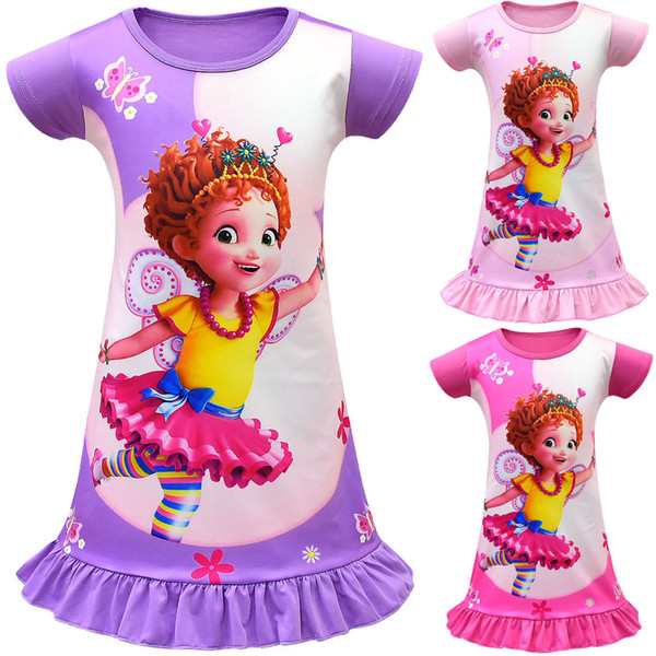 The beautiful new summer Nancy girl dress, a long children's sleeping dress