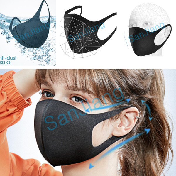 5Pcs/Pack Mens Breather Cover Masks Dustproof Breathable Face Mask Unisex Bacteria Proof Haze Mask Washable Mouth-muffle D3902