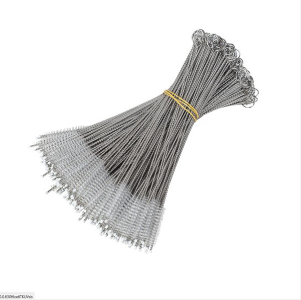 Familys Straw Metal Brush Bottle Stainless Steel Cleaning Brush Baby Milk Bottle Brush Drinking Pipe Cleaners Tube Cleaning Tools New E3404