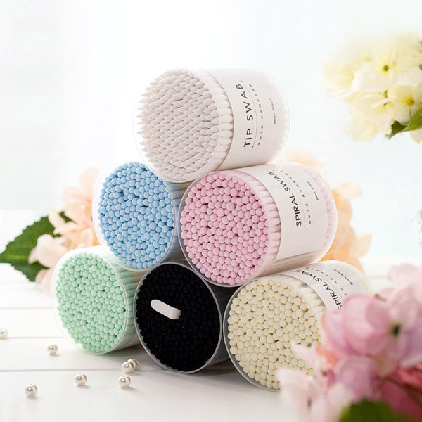 200pcs/box Double head cotton swab stick for baby infant ear cleaner tools spiral earpick earwax removal health care C231