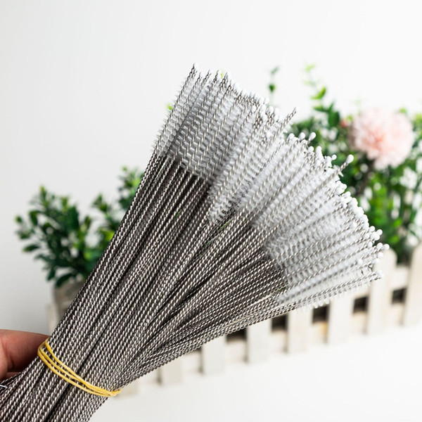 Stainless Steel Straw Brush Bottle Cleaners Cleaning Brush Milk Bottle Brushes Drinking Pipe Tube Reusable Cleaning Tools 17cm DHL FREEE3404