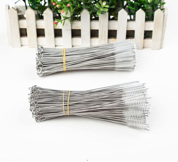 Stainless Steel Straw Brush Bottle Cleaning Brush Family Milk Juice Bottle Brush Drinking Pipe Cleaners Tube Reusable Cleaning Tools E3404