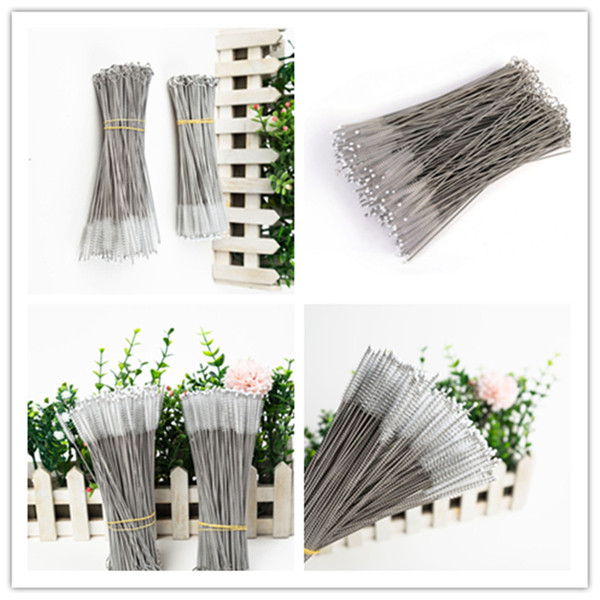 Stainless Steel Straw Brush Bottle Cleaning Brush Family Milk Bottle Brushes Drinking Pipe Tube Reusable Cleaning Tools 17cm DHL E3404