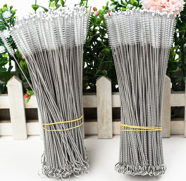 Stainless Steel Straw Brush Bottle Cleaners Cleaning Brush Milk Juice Bottle Brush Drinking Pipe Cleaners Tube Reusable Cleaning Tools E3404