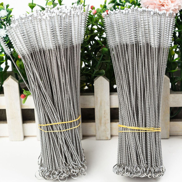 Stainless Steel Straw Brush Bottle Cleaners Cleaning Brush Milk Coffe Bottle Brushes Drinking Pipe Tube Reusable Cleaning Tools FREEE3404
