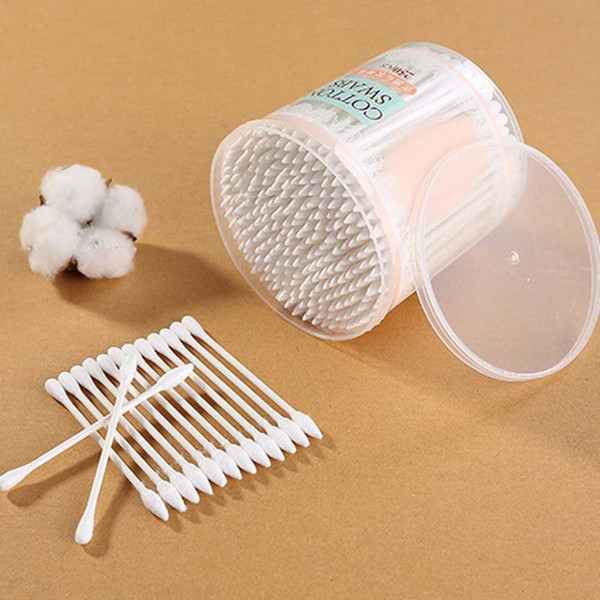 Children Infants Baby Double Head Wood Cotton Swabs Stick For Medical Cure Health Beauty Disposable Repair Cosmetic Boxed Tools