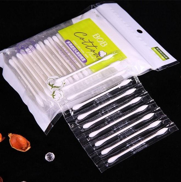 Free shipping individual package Cotton swab Baby swab 100 pieces One time Double-headed cotton swab Individually packaged Portable travel C
