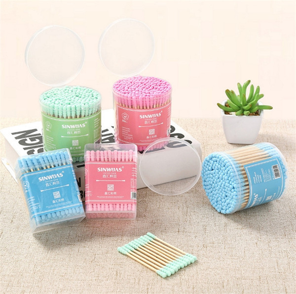 New Fashion Boxes wool cotton swab health cotton swab makeup tool cotton bar double swabs FB033