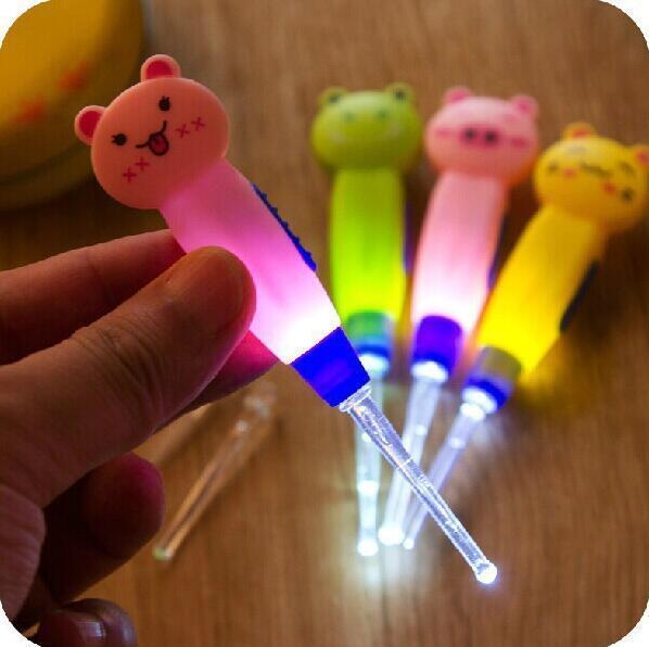 baby product Cartoon Ear Wax Remove LED Flashlight EarPick Cleaner Curette Electric ear cleaning device dig ear massage Tool