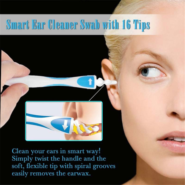 Soft Spiral Disposable Easy Earwax Cleaner Earpick Tool Ear Wax Remover Safe Spiral Cleaner Prevent Ear-pick Clean 16 tips