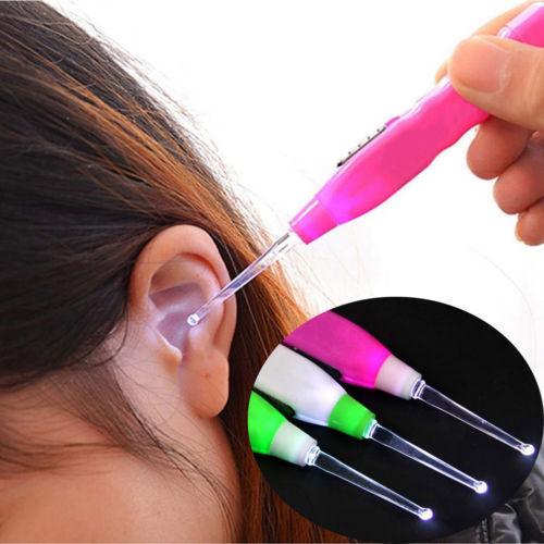 LED Flashlight EarPick Health Ear Wax Remover Tool Cleaner For Baby Care Ear Spoon Flashlight Earpick Non-slip handle Perfect