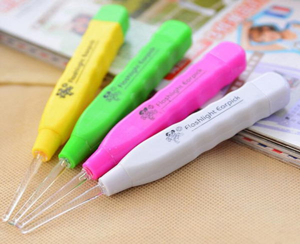 Glowing Ear spoon Earpick Ear Cleaner LED Light Earwax Spoon Clean Flashlight Ear Clean Care Tool #997