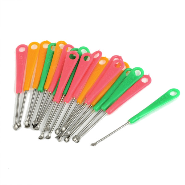 colorful baby children Stainless Steel Earpick Wax Remover Curette Cleaner Health Care Tool Ear Pick free shipping wholesale hot sale 2018