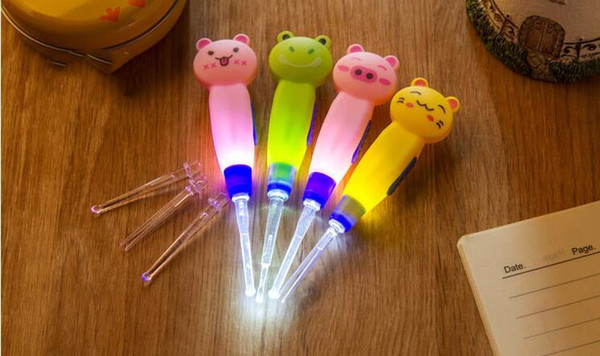 Cartoon Ear Wax Remove LED Flashlight EarPick Cleaner Curette Electric ear cleaning device dig ear massage Tool