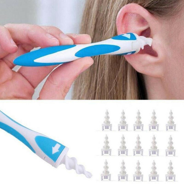 Soft Spiral Disposable Easy Earwax Cleaner Earpick Tool Ear Wax Remover Safe Spiral Cleaner Prevent Ear-pick with Retail Box CCA11448 20pcs