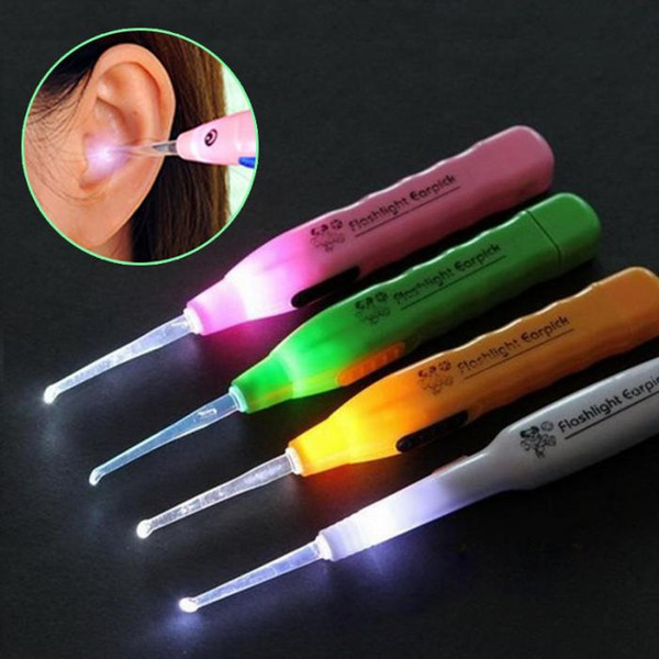 Ear Wax Remove LED Flashlight EarPick Cleaner Curette Electric ear cleaning device dig ear massage Tool