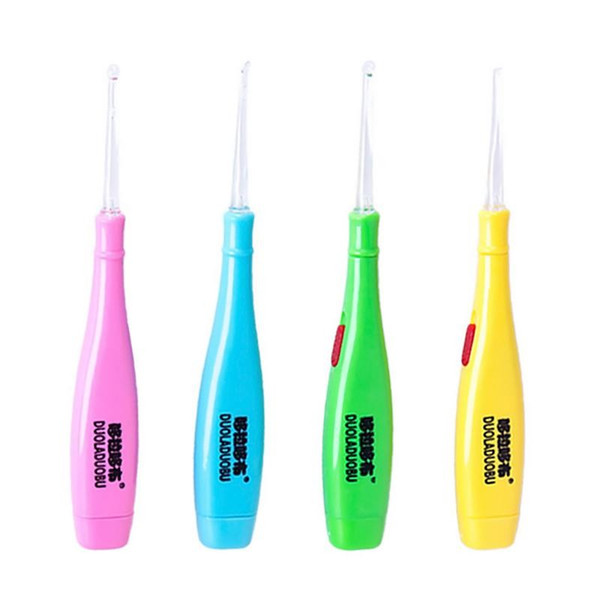1pcs Soft silicone sets led portable children baby ear cleaner tool earpick lighted ear pick set cleaning care syringe for adult