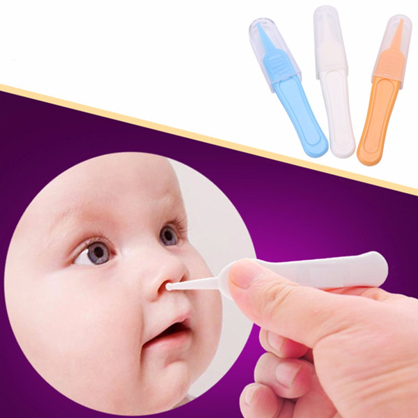 Baby Care Ear Nose Navel Cleaning Tweezers Safety Forceps Plastic Cleaner Clip