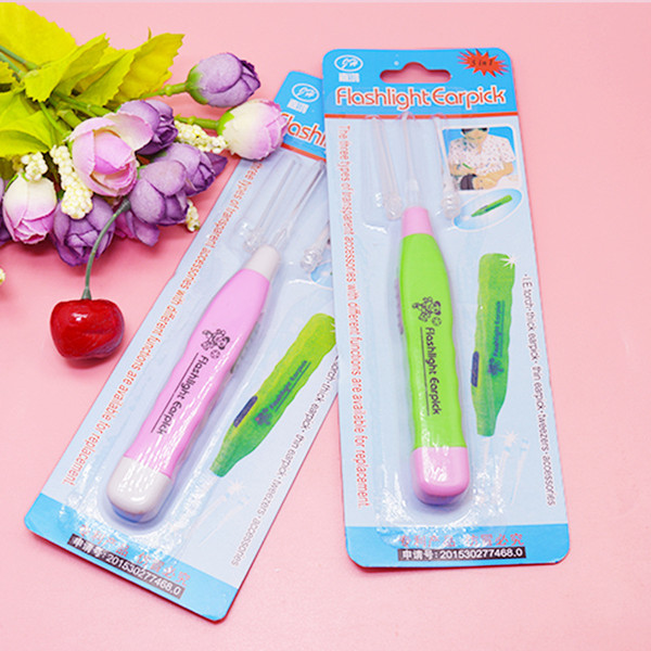 Multifunctional lamp with luminous earpick children earpick led Ershao ear baby spoon