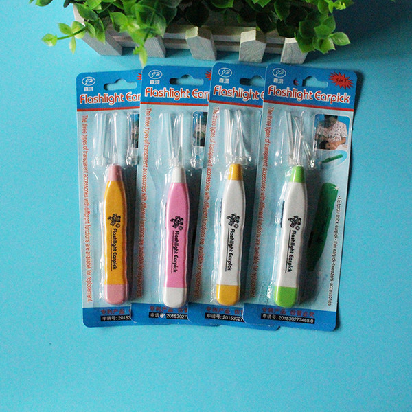 Creative gifts baby plastic handle child safety lighting earpick led Ershao