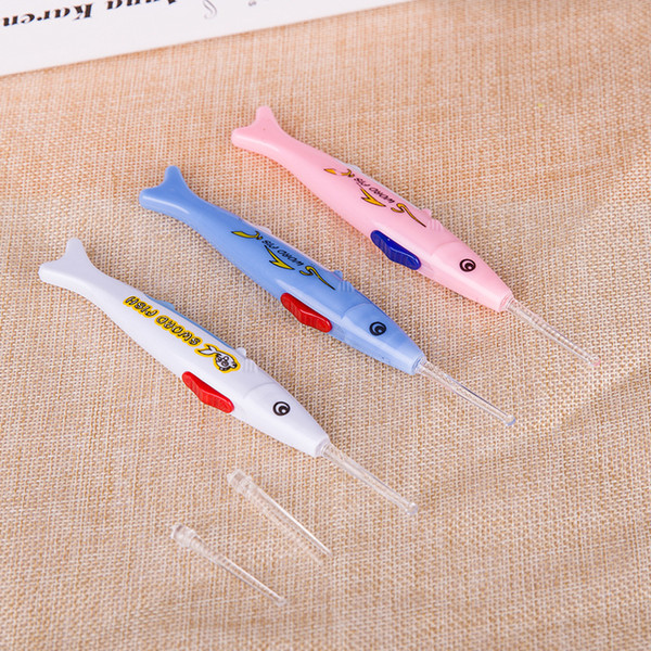 Cartoon fish detachable cleaning earpick adult children light ears pick the ear ear pick tool earpick