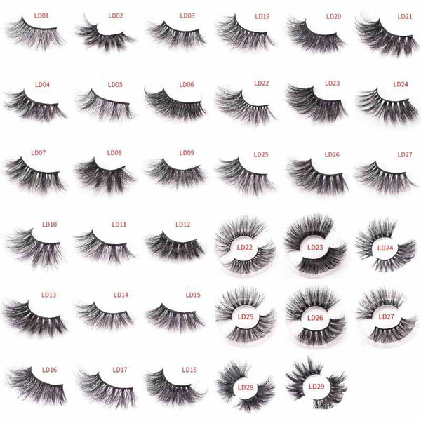 5D Mink Eye Lashes 25mm False Eyelashes Thick Long Messy Cross Eye Lashes Extension Eye Makeup Tools