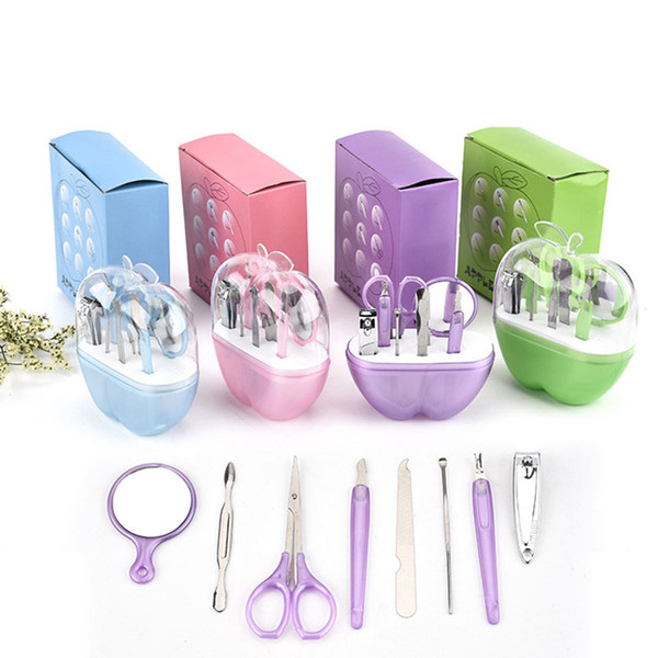 8Pcs/Set Baby Kids Toddler Grooming Health care Kits Nail Care Set Nail Clipper scissors Multi Tool Health set C432