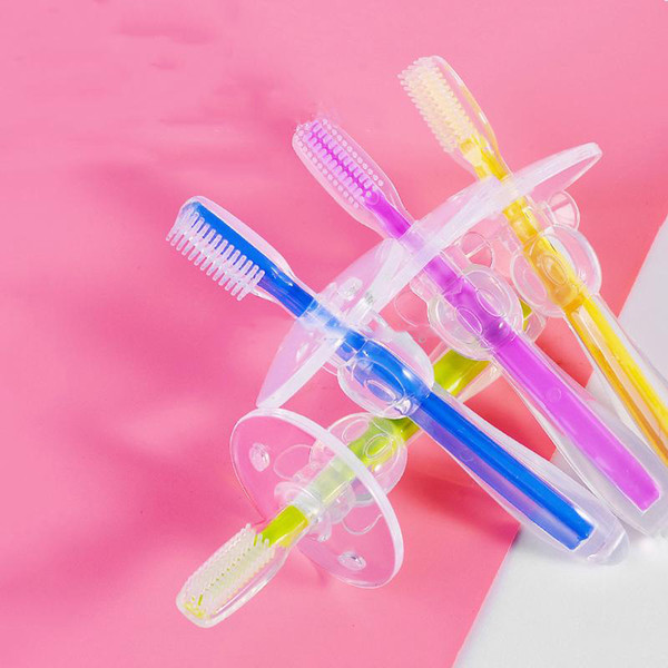 Infant training silicone toothbrush Baby soft hair oral care deciduous toothbrush kids health care toothbrush