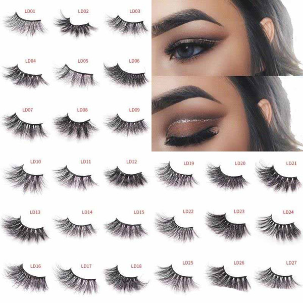 5D Mink Cross Eyelashes Thick Long Messy 25mm False Eyelashes Natural Eyelashes Extension Tools 5D Mink Lashes