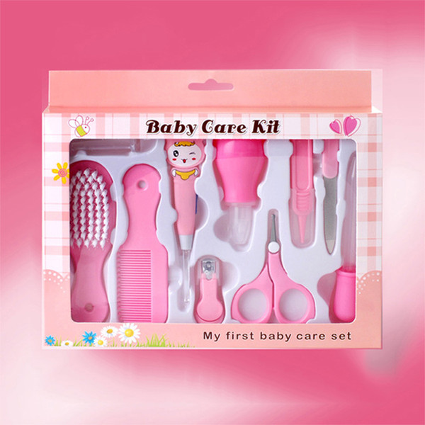 Baby Health Care Set 10PCS Portable Newborn Baby Tool Kits Kids Grooming Kit Safety Cutter Nail Care Set