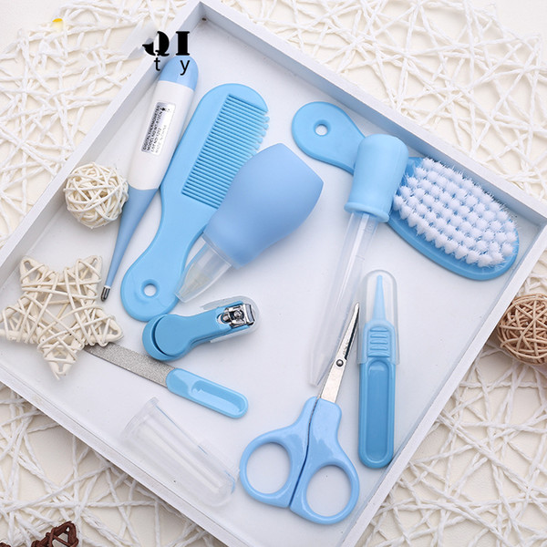 Baby Nail Care Set Clipper Scissors Comb Tweezers Hair Brush Portable Daily Health Care Fashion Kids Manicure Kit New