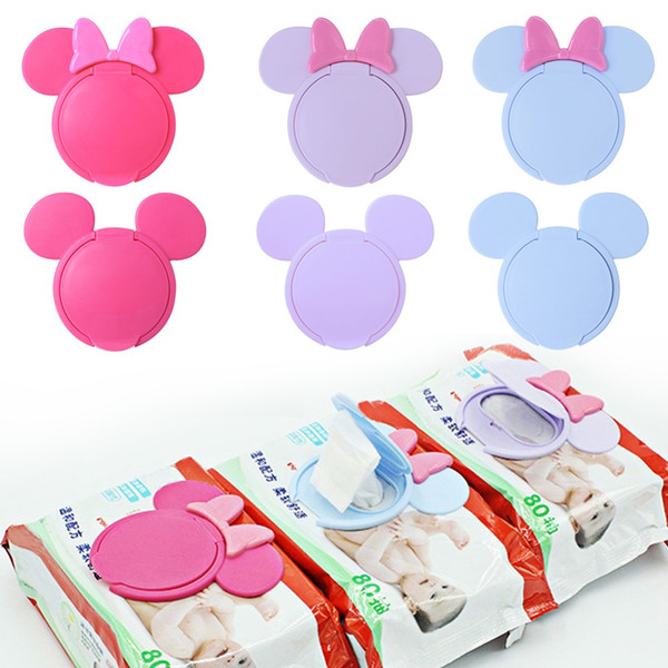 Baby Wipes Lid Baby Wet Wipes Cover Portable Child Wet Tissues Lid Cute Cartoon Mobile Wipes Wet Paper lid Useful Accessories