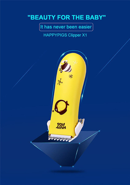 Happy pigs Children's haircut R round head design dynamic ultra-quiet ceramic head baby hair clippers dry battery portable baby K0071