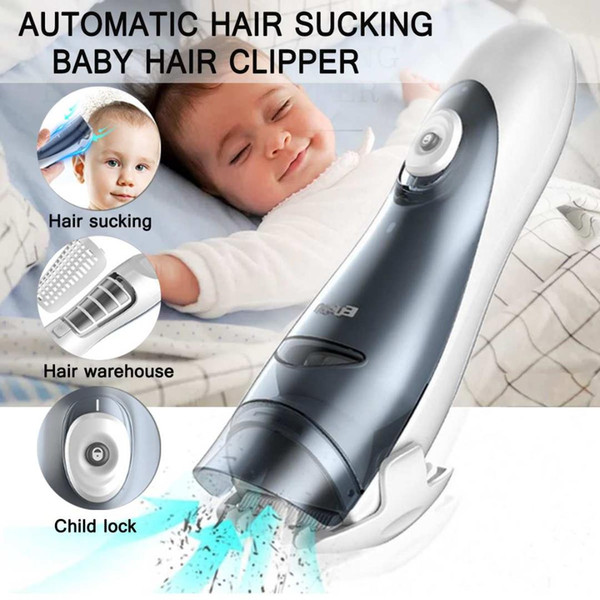 Baby Hair Trimmer Automatic Hair Sucking Waterproof Baby Clipper USB Charging Rechargeable Silent Haircut Home-use