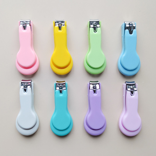 Creative Cartoon Solid color Baby Nail Clipper New Cute Children Nail Care Cutlery Scissors Infant Nail Clippers 8 colors Z0090