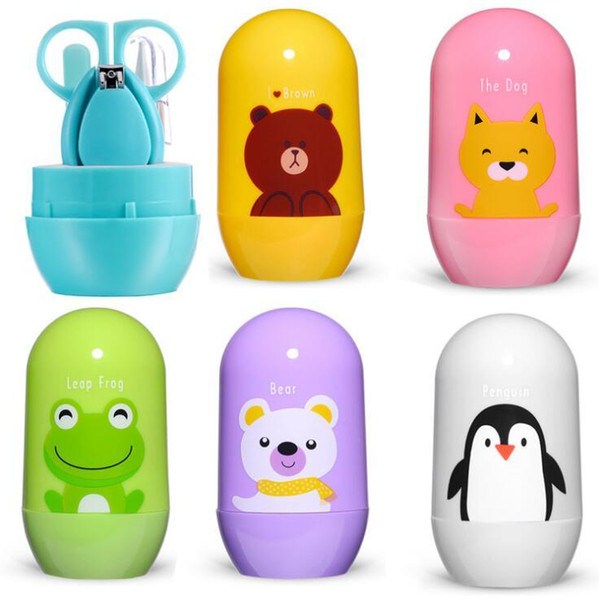 Cartoon Baby Nail Care Grooming Practical Clipper Trimmer Convenient Daily Care Kits Scissor Kid Tools 4 pieces Set