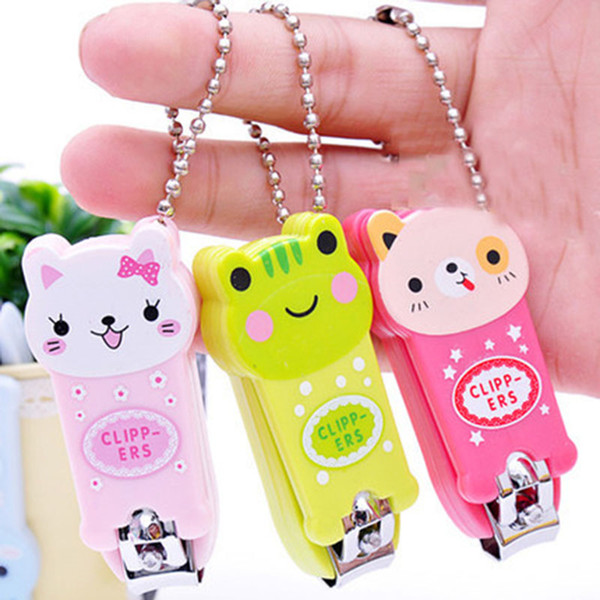 Cartoon Baby Nail Clipper New Cute Children Nail Care Cutlery Scissors Animal Infant Nail Clippers with Keychain C961