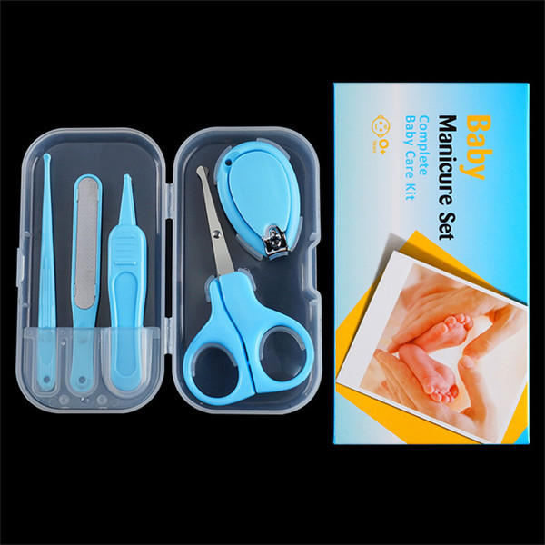 Newborn Manicure Set Baby Nail Clipper Stainless Steel Baby Nail Clipper Set 4 Piece Nails Clippers For Manicure Trim Nail Care CZ225