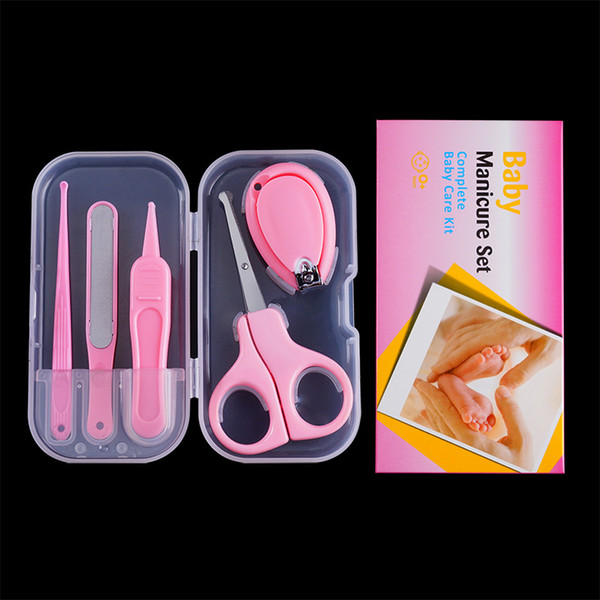 Newborn Manicure Set Baby Nail Clipper Stainless Steel Baby Nail Clipper Set Manicure Trim nails Tweezers and ear spoon wholesale CZ225