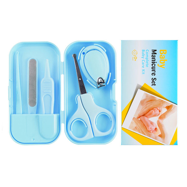 Newborn Manicure Set Baby Nail Clipper Stainless Steel Baby Nail Clipper Set Manicure Trim nails Tweezers and ear spoon 122x64x28MM CZ225