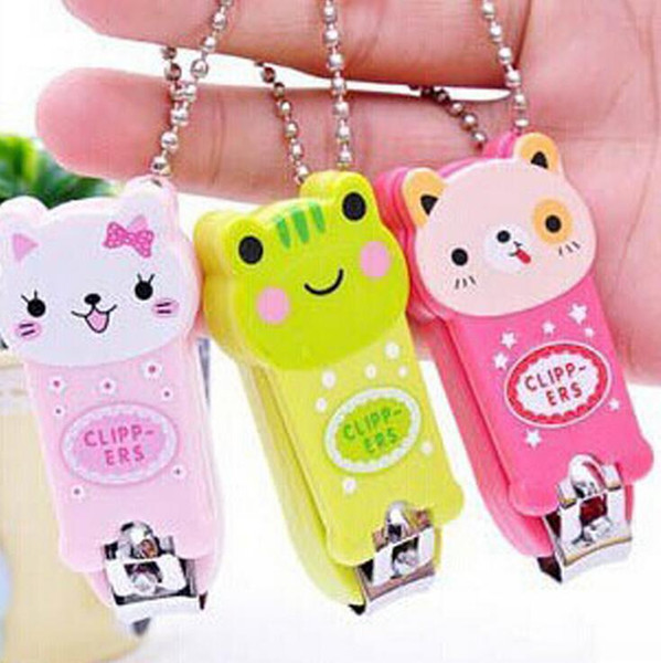 Cartoon Baby Nail Clipper Cute Children's Nail Care Cutlery Scissors Animal Infant Nail Clippers with Key Chain