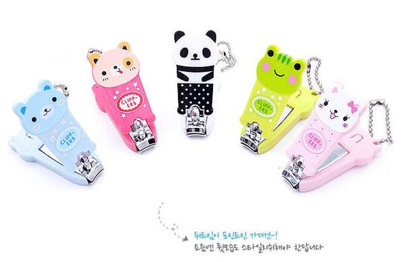 Cartoon Baby Nail Clipper New Cute Children's Nail Care Cutlery Scissors Animal Infant Nail Clippers with Keychain