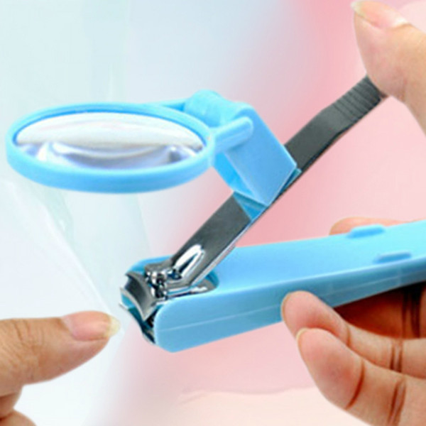 Elderly And Children Pocket Finger Toe Nail Clipper Cutter with Magnifying Glass Trimmer Manicure Pedicure Care Scissors Tools