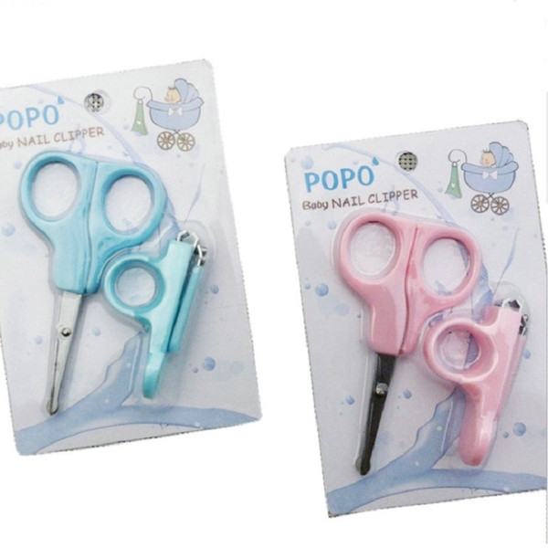 Mini Baby Nail Care Set Practical Clipper Trimmer New Lovely Baby Scissors Shear Blue Pink Convenient Nail Clipper KF044
