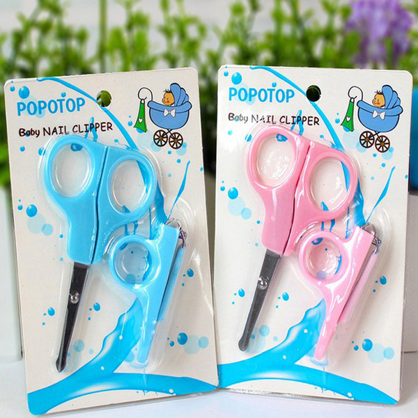 2pcs/set Baby Nail Scissors Newborn Baby Safety Nail Clipper Scissors Set Children Stainless Steel Mini Nail Scissors Trimmer