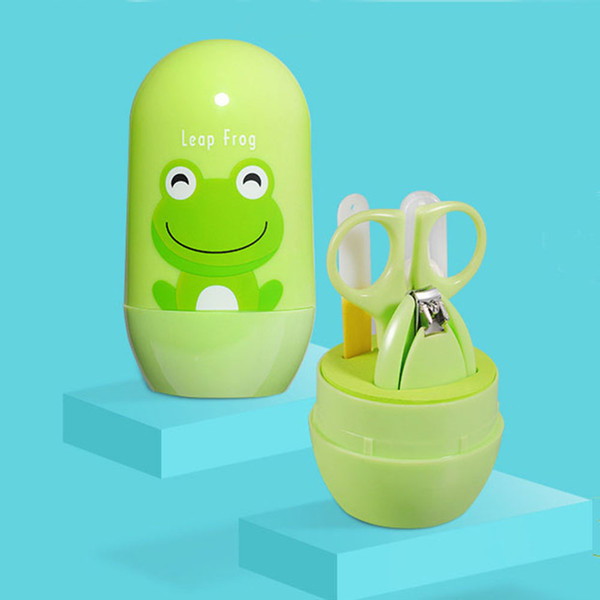 Lovely Cartoon Animal Baby Nail Clippers Kits Convenient Child Finger Trimmer Nail Care for Travel with Storage Box