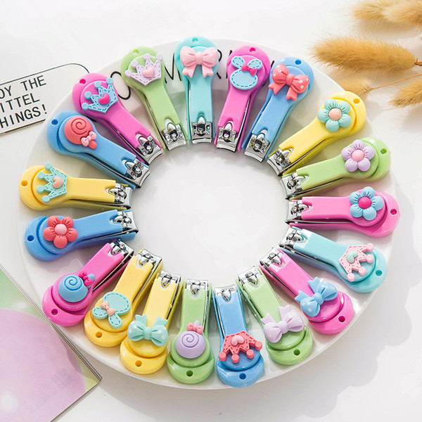 2019 hot sale Cartoon Baby Nail Clipper New Cute Children's Nail Care Cutlery Scissors Animal Infant Nail Clippers with Keychain