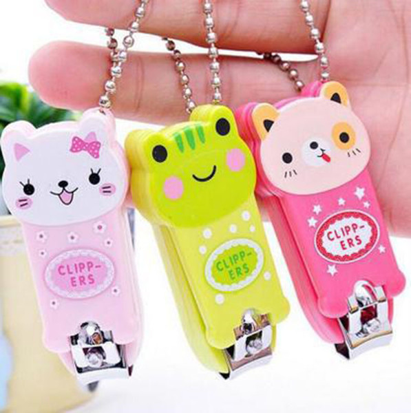 Cartoon Baby Nail Clipper New Cute Children Nail Care Cutlery Scissors Animal Infant Nail Clippers with Keychain C4678