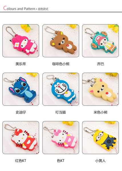 Creative cute cartoon portable stainless steel nail clippers, nail clippers pedicure silica gel nail manicure tools