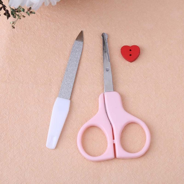 2pcs/Set Professional Baby Lovely Mini Daily Care Tool Scissors + Nail File Baby Care Accessories